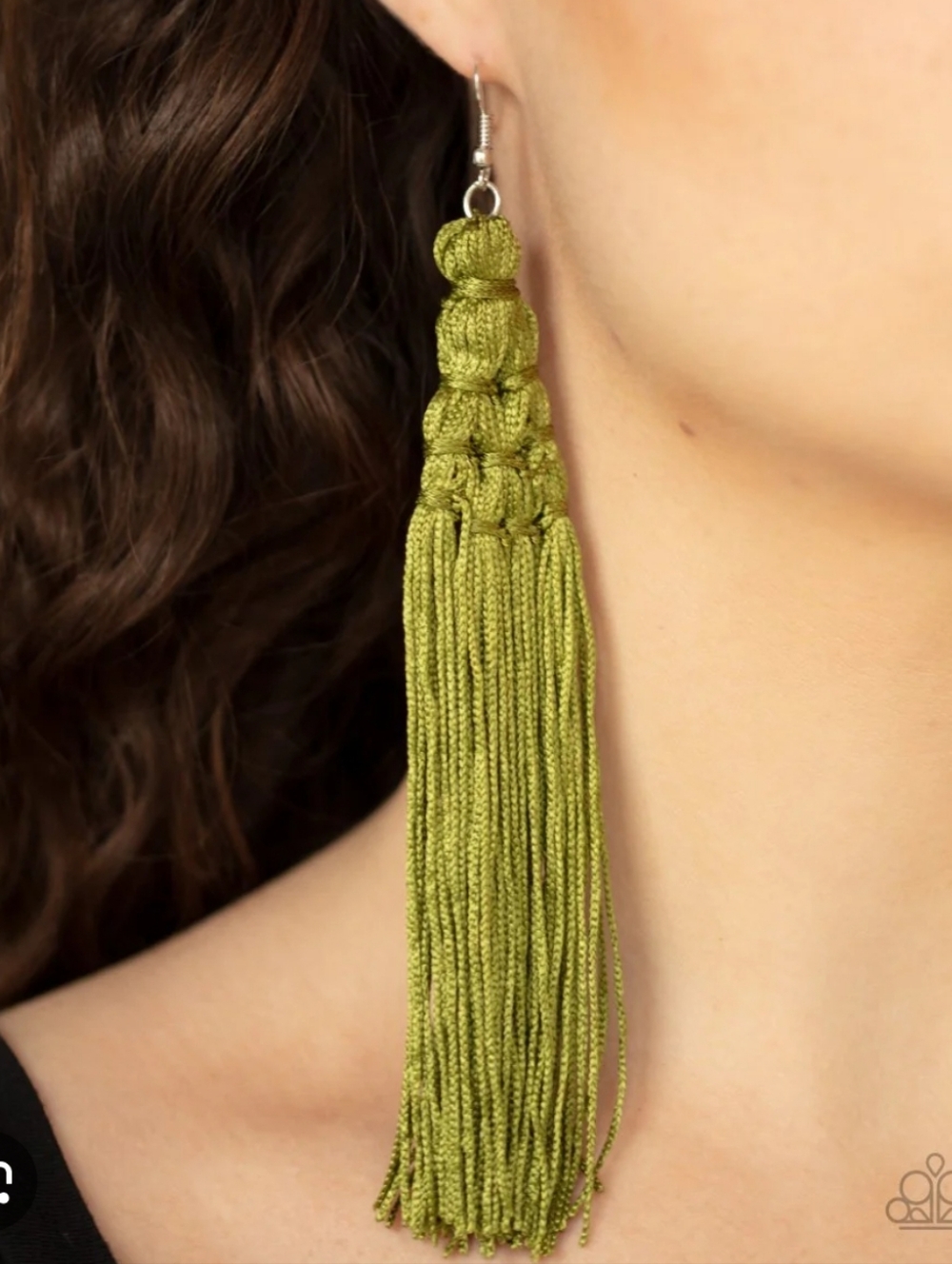 Paparazzi Magic Carpet Ride Green Boho Dangle Fringe Earrings New